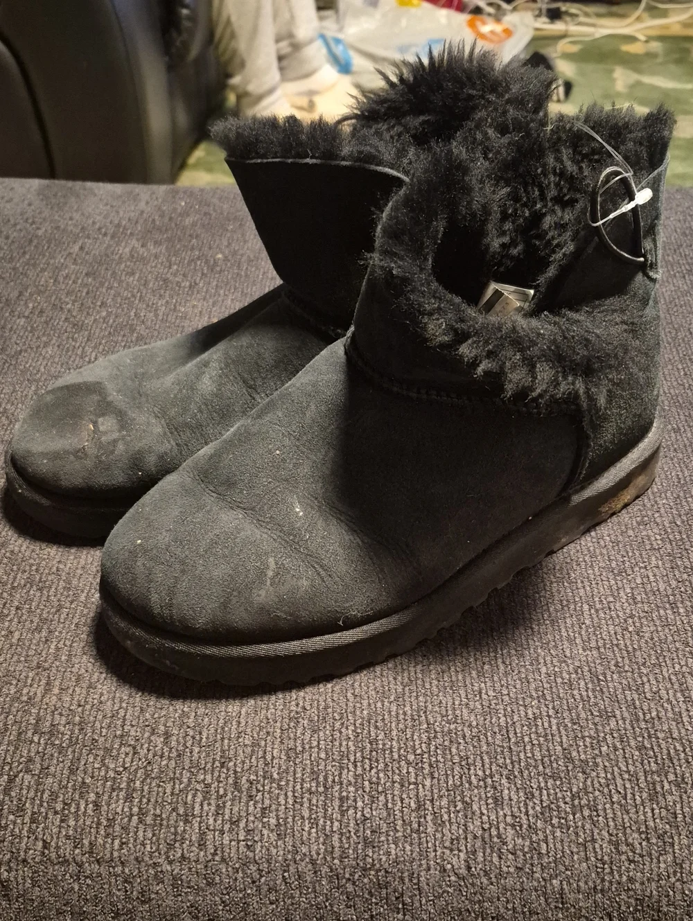 UGG Women's Black Short Shearling Winter Boots